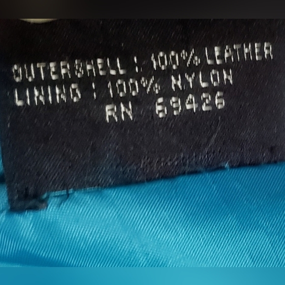 Rock the 90's Vibe! Comfy Vintage Turquoise Wilson Leather Jacket - Size Medium - Picture 6 of 6